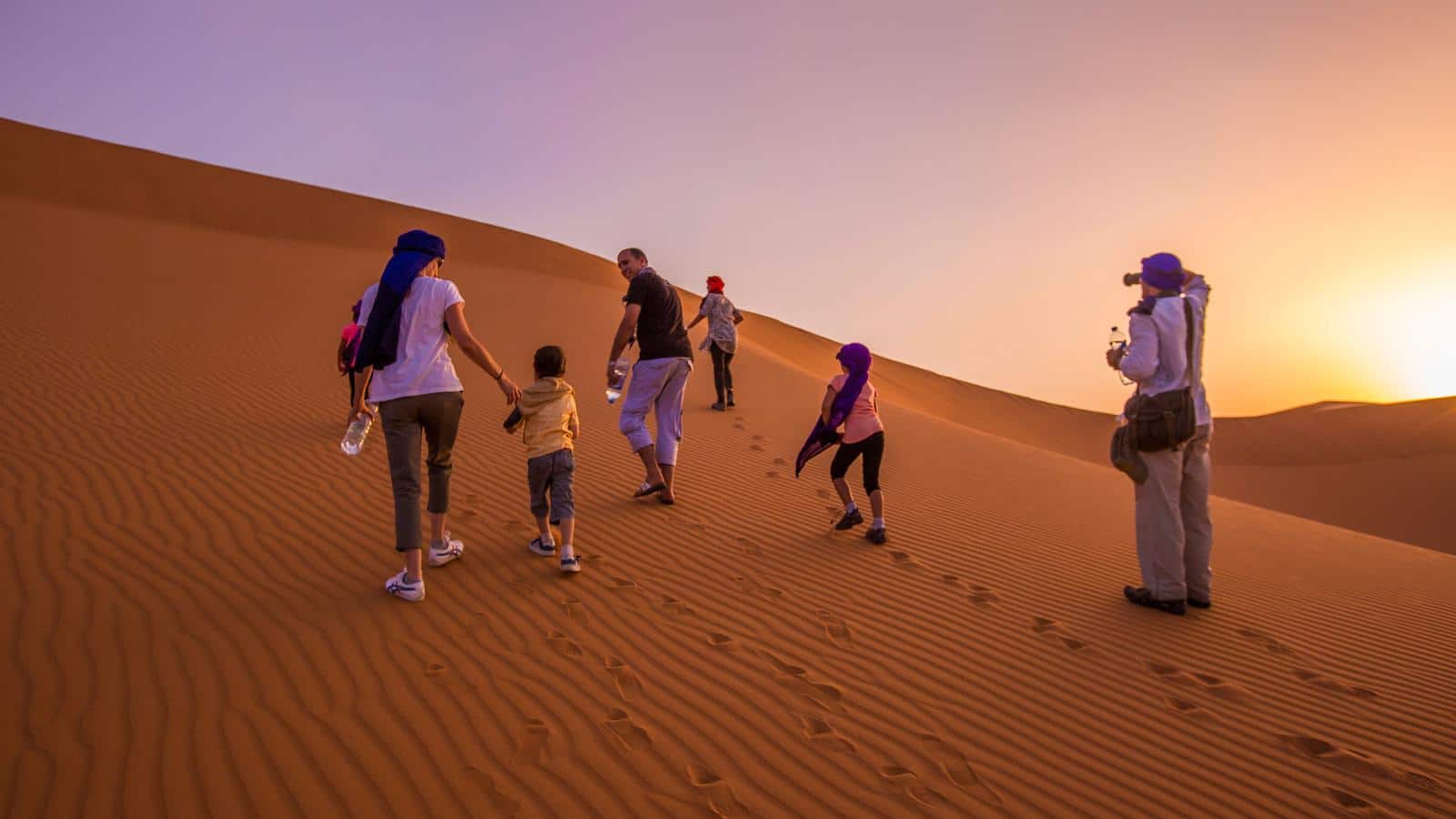 family in Sahara
